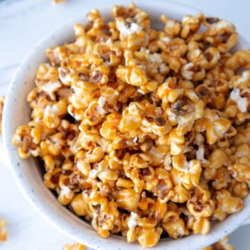Tazón de palomitas de caramelo