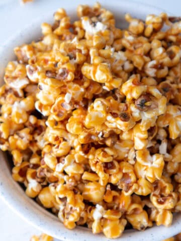 Tazón de palomitas de caramelo
