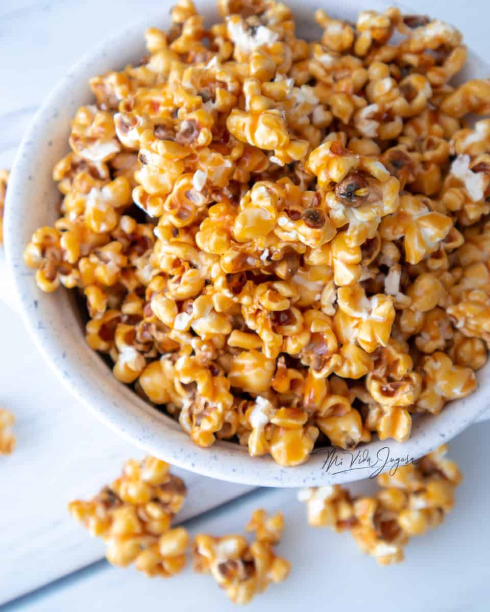Tazón de palomitas de caramelo